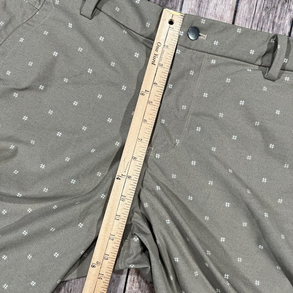 Lululemon ABC Commission Performance Stretch Shorts 38x10 Mens Khaki Print - Picture 6 of 8